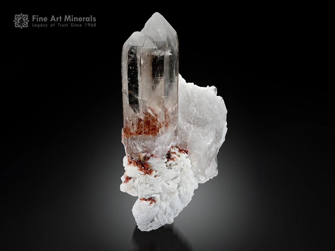 Quartz with Spessartine Garnet and Albite – Pakistan