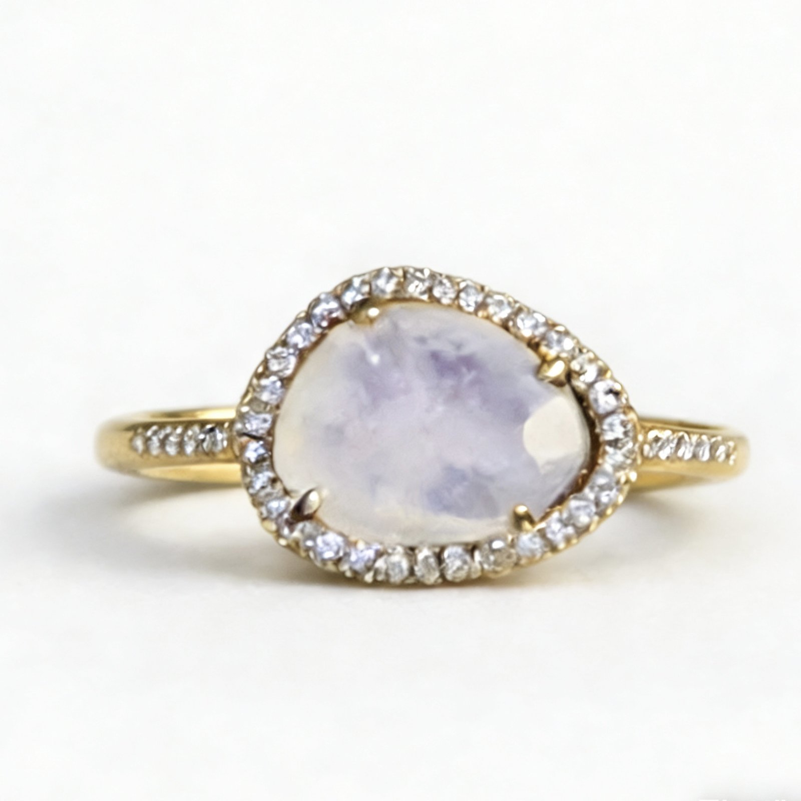 Gold-plated Gemstone-encrusted Ring