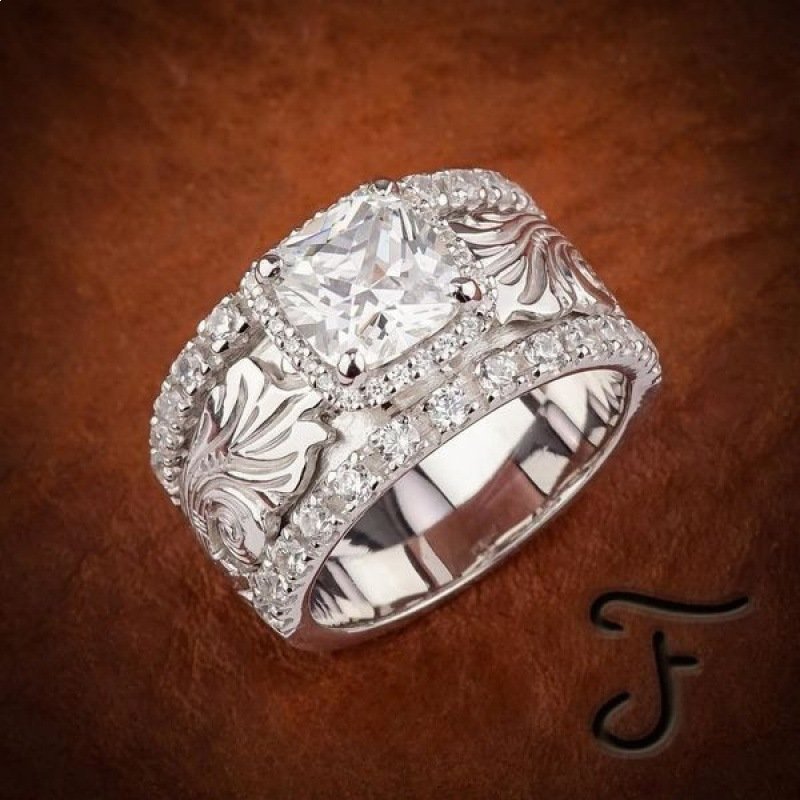 Retro Ethnic Carved Gemstone Ring