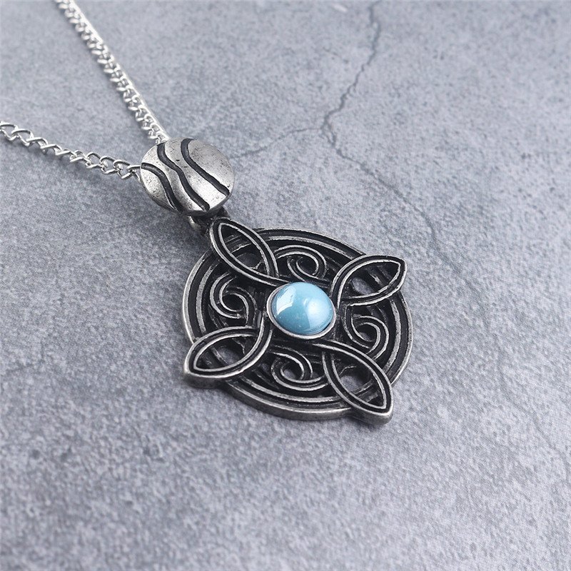 Hollow Gemstone Necklace Keychain Pendant