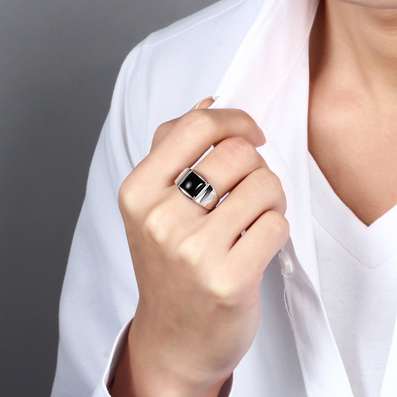 Fashion Men's Gemstone Ring Personality