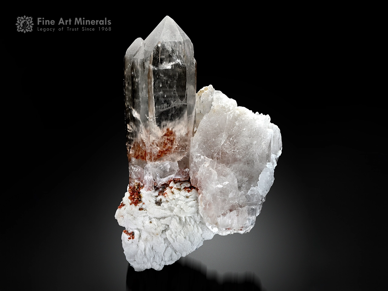 Quartz with Spessartine Garnet and Albite – Pakistan